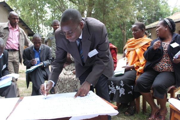 Communities participating in a focus group in Uganda, 2015. Photo credit: L King.